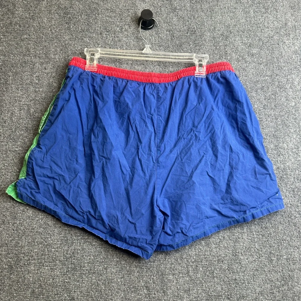 Vintage Polo Sport Swim Trunks Mens Large‎ Green Colorblock 90s 4